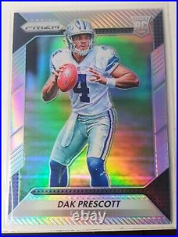 2016 DAK PRESCOTT Rookie Panini Prizm Silver Holo RC Card Dallas Cowboys No. 231