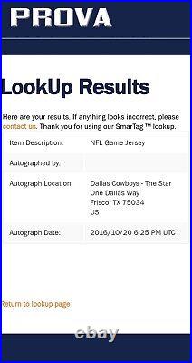 2016 Dallas Cowboys Game Used Jersey Rod Smith Prova certified