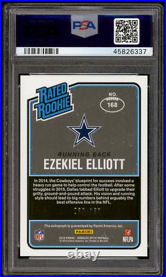 2016 Donruss Optic Ezekiel Elliott Auto 30/150 PSA 10 RC Cowboys Gem Autograph