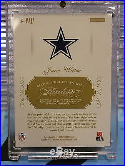 2016 Flawless Jason Witten Emerald Game Used Patch Auto # 1/2 Cowboys WS