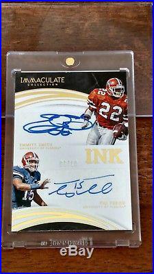2016 Immaculate Ink Emmitt Smith & Tim Tebow Dual Auto #3/10- Florida- Cowboys