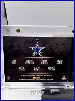 2016 Panini Preferred Dallas Cowboys 7 Game-Used Laundry Tag Patches Booklet 1/1 2016 Panini Preferred Dallas Cowboys 7 Game-Used Laundry Tag Patches Booklet 1/1
