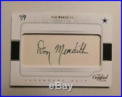 2017 Certified Cuts Dandy Don Meredith Cut Auto Autograph 7/9 Dallas Cowboys