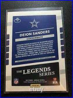 2017 Donruss The Legends Series Dallas Cowboys Deion Sanders Auto /10 SSP