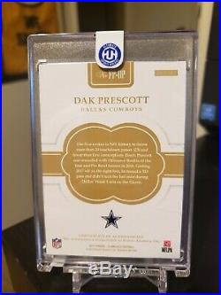 2017 Flawless Penmanship Dak Prescott /25 Cowboys NFL On Card Auto