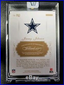 2018 Honors 2016 Flawless Auto Relic JIMMY JOHNSON Dallas Cowboys 1/1 GAME-USED