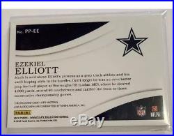 2018 Immaculate Ezekiel Elliott 1/1 Game Worn NFL SHIELD AUTO SP Cowboys
