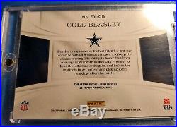 2018 Immaculate Lot 6 Game Used Jumbo /10 Patch + Auto 2017 /99 Cole Beasley
