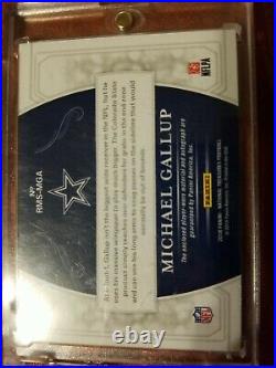 2018 National Treasures Michael Gallup RC 3 COLOR STAR PATCH AUTO 1/1 Cowboys