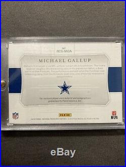 2018 National Treasures Michael Gallup RC NFL SHIELD AUTO 1/1 Cowboys