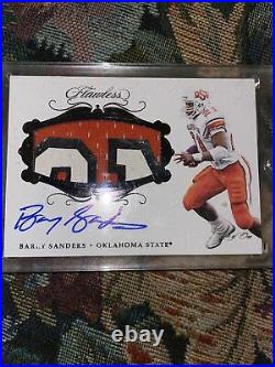 2018 Panini Flawless Autograph GAME USED Patch Barry Sanders TRUE 1/1