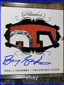 2018 Panini Flawless Autograph GAME USED Patch Barry Sanders TRUE 1/1