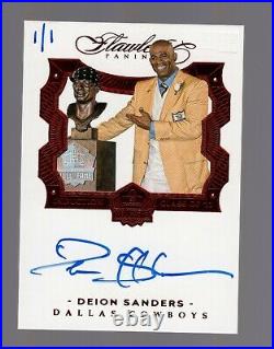 2018 Panini Honors Recollection Flawless Deion Sanders Hall of Fame Auto #1/1