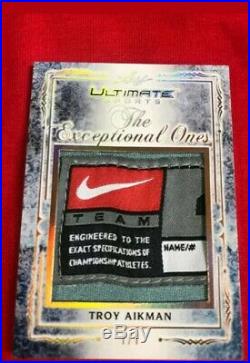 2019 Leaf Ultimate Sports Troy Aikman Game Used Jumbo Patch 1/1 Exceptional Ones