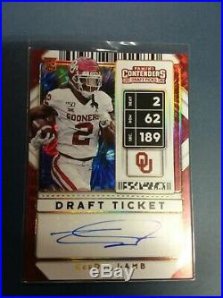 2020 Ceedee Lamb Contenders Draft Ticket Touchdown Auto 6/6 1/1 Rc On Card