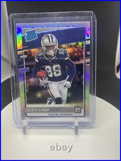 2020 Donruss CeeDee Lamb Optic Preview Rated Rookie Silver Holo Prizm Cowboys