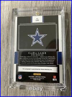 2020 IMPECCABLE CEEDEE LAMB ROOKIE RC 1 FINE SILVER #9/19 On Card Auto Cowboys