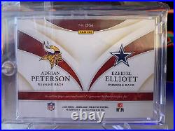 2020 Immaculate Dual NFL Shields Collection Adrian Peterson Ezekiel Elliott 1/1