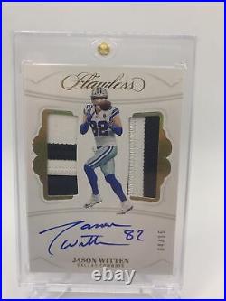 2020 Jason Witten Dual Patch Auto /15 Panini NFL Flawless! Sick Patches