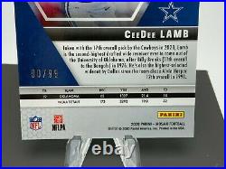2020 Mosaic Football CeeDee Lamb #268 NFL Debut Blue Prizm RC /99