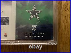 2020 Origins Ceedee Lamb Nike Swoosh Gloves Auto Booklet 1/2 Dallas Cowboys RC