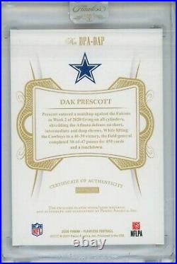 2020 Panini Flawless Dual Patch On-Card Auto Dak Prescott #08/10 Cowboys