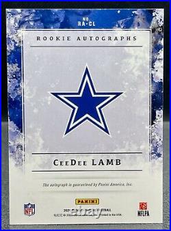 2020 Panini Origins CeeDee Lamb Red Rookie On Card Auto #12/99 Cowboys RC