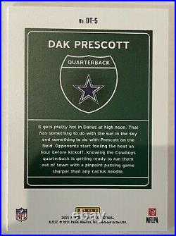2021 Donruss Football Dak Prescott Downtown SSP Case Hit (DT-5) (DG54) Cowboys