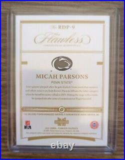 2021 Flawless Micah Parsons Bowl/Jersey Patch 2/5 Penn State Cowboys