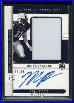 2021 National Treasures Micah Parsons Rookie Patch Jersey Auto 99/99 RPA Cowboys