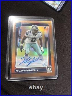 2021 Panini Donruss Optic Rated Rookie Bronze Micah Parsons Auto Dallas Cowboy