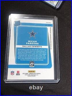 2021 Panini Donruss Optic Rated Rookie Bronze Micah Parsons Auto Dallas Cowboy