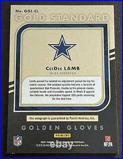 2021 Panini Gold Standard Ceedee Lamb Golden Gloves Auto! #/99! Cowboys
