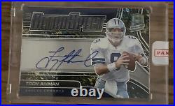 2021 Troy Aikman Spectra RetroSpect Neon Splatter /6 Auto Encased Dallas Cowboys