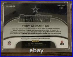 2021 Troy Aikman Spectra RetroSpect Neon Splatter /6 Auto Encased Dallas Cowboys