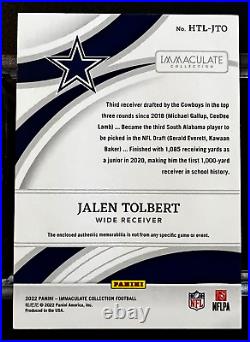 2022 Dallas Cowboys American Flag RC Helmet Jalen Tolbert 1of1 1/1