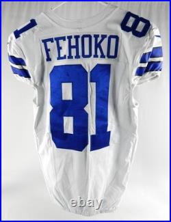 2023 Dallas Cowboys Simi Fehoko #81 Game Used White Jersey 42 633
