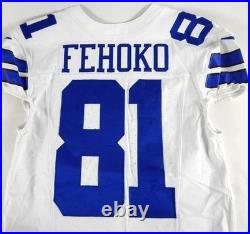 2023 Dallas Cowboys Simi Fehoko #81 Game Used White Jersey 42 633