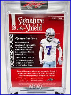 2023 Leaf Signature Shield Trevon Diggs Dallas Cowboys Auto NFL Logo #/9