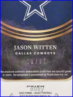 2023 Select Tie-Dye Jason Witten Patch Auto 02/25 No. SM-JWI Dallas Cowboys