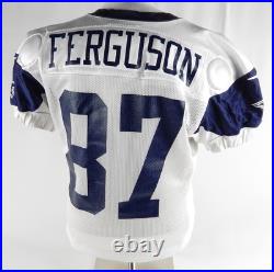 2024 Dallas Cowboys Jake Ferguson #87 Game Used White Practice Jersey 50 708