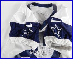 2024 Dallas Cowboys Jake Ferguson #87 Game Used White Practice Jersey 50 708