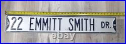 22 Emmitt Smith Dr. NFL Memorbilia Street Sign Dallas Cowboys Vintage