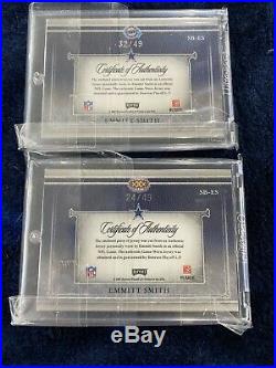 2 Emmitt Smith 2007 Playoff National Treasures /49 Lot Super Bowl 28 30 Jersey
