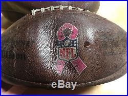 2 NFL Game Used Dallas Cowboys Breast Cancer Awareness Footballs