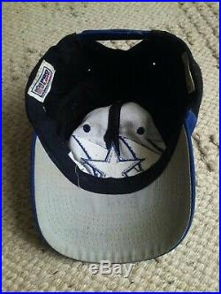 2 Vintage Dallas cowboys logo Athletic Black Dome Shark Tooth Snapback Hat