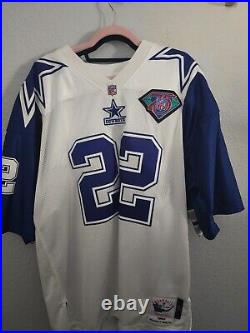 2x (52) Dallas Cowboys Emmitt Smith Authentic Mitchell and Ness Jersey Dbl. Star