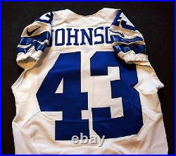 #43 Johnson of Dallas Cowboys NFL Locker Room Game Issued Jersey 30443