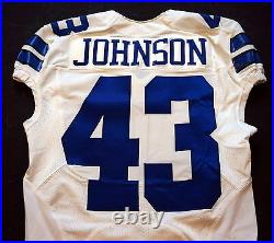 #43 Johnson of Dallas Cowboys NFL Locker Room Game Issued Jersey 30443