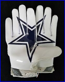 #82 Jason Witten of Dallas Cowboys NFL Locker Room Game Issued Gloves (2XL)